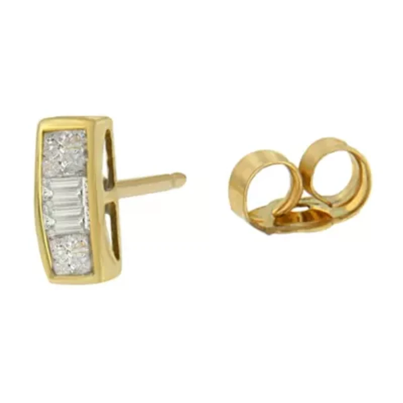 14k Yellow Gold 1/4ct TDW Diamond Earrings