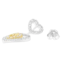 14K Two Toned 1/2 Ct Round Diamond Earrings (H-I, SI1-SI2)