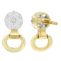 14K Yellow Gold 1/2 Ct Diamond Stud Earrings