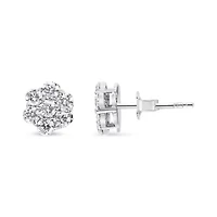14KT White Gold 1 Ct Diamond Composite Stud Earrings