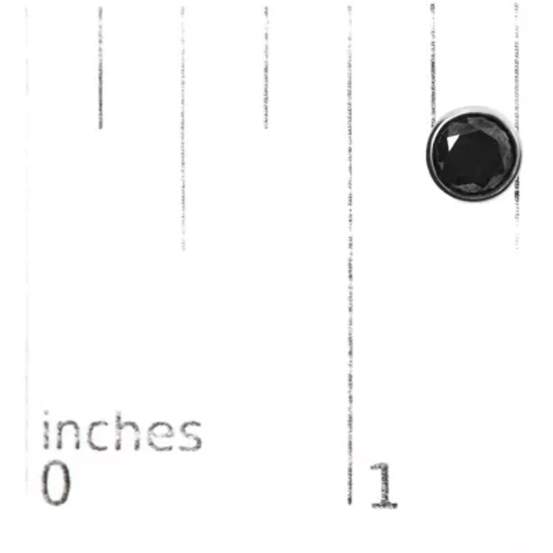 14K White Gold / Ct Black Diamond Bezel- Stud Earrings with Screw Backs