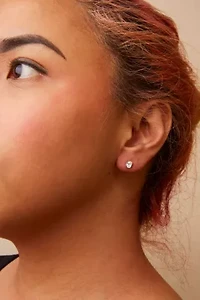 Lab Created 14K White Gold 3/4 Ct Oval Shape Lab Grown Diamond Solitaire Stud Earrings