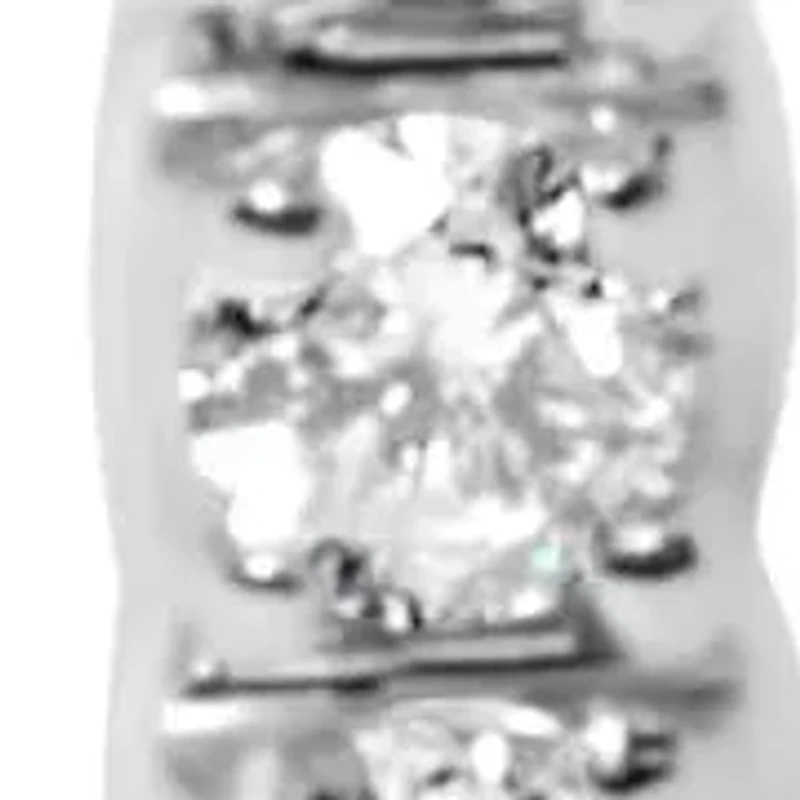 Lab Created 14K White Gold 1 3/4 Cttw Lab Grown Diamond Inside Out Hoop Earrings