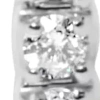 Lab Created 14K White Gold 1 3/4 Cttw Lab Grown Diamond Inside Out Hoop Earrings