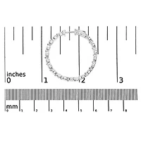 Lab Created 14K White Gold 5.00 Cttw Lab Grown Diamond Inside-Out Hoop Earring