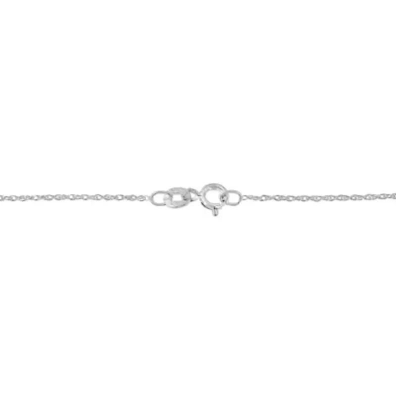 Silver 4 Cttw Round-Cut Double Row Composite Diamond Heart 18" Pendant Necklace