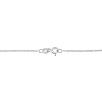 Silver 4 Cttw Round-Cut Double Row Composite Diamond Heart 18" Pendant Necklace