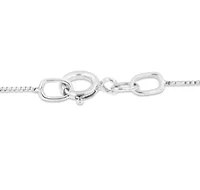 10k Rose Gold Over Silver 1/10 Ctw Diamond Heart and Ribbon Pendant Necklace