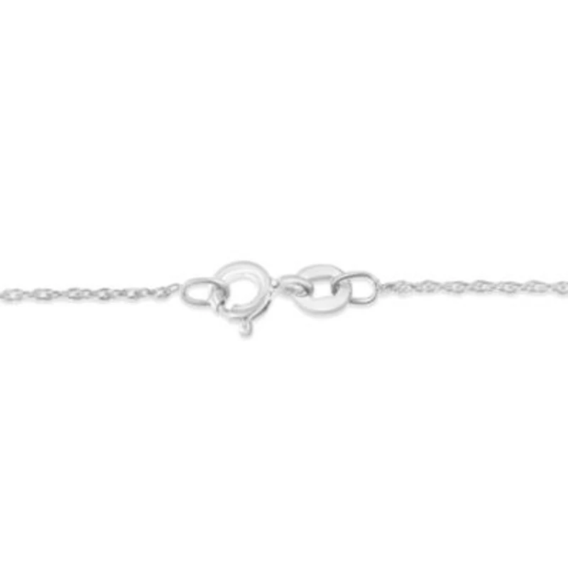 Silver 1/6 Cttw Diamond Miracle-Set Shared Prong Cross 18" Pendant Necklace