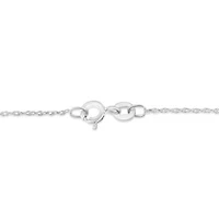 Silver 1/6 Cttw Diamond Miracle-Set Shared Prong Cross 18" Pendant Necklace
