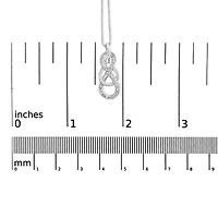 925 Sterling Silver Diamond Accent Interlocking Infinity Pendant Necklace