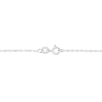 .925 Sterling Silver 1/10 Cttw Round-Cut Diamond Bezel 18" Pendant Necklace