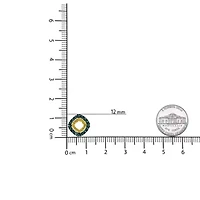 Silver 1/2 Cttw Treated Blue and Yellow Diamond Double Square 18" Pendant Necklace