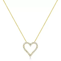 14K Yellow Gold 2.00 cttw Round Diamond Necklace Pendant