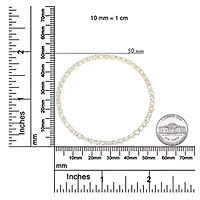 10K Yellow Gold Plated Silver 4 Cttw Diamond Circle Hoop 18" Pendant Necklace