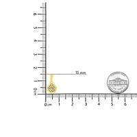 14K Yellow Gold Plated Silver 1/2 Cttw Diamond Solitaire Milgrain Pendant Necklace