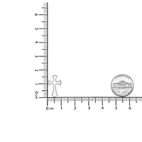 .925 Sterling Silver 1/3 Cttw Diamond Framed Open Cross 18" Pendant Necklace