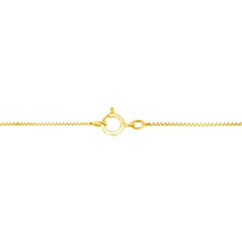 10K Yellow Gold 1/4 cttw Diamond Graduating 3 Stone Drop 18" Pendant Necklace