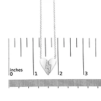 .925 Sterling Silver Diamond Broken Heart Pendant Necklace - 18" Inches