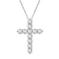 Lab Created 2 ct. t.w. Grown Diamond Cross Pendant 14K Gold