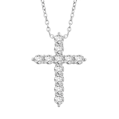 Lab Created 1 ct. t.w. Grown Diamond Cross Pendant 14K Gold
