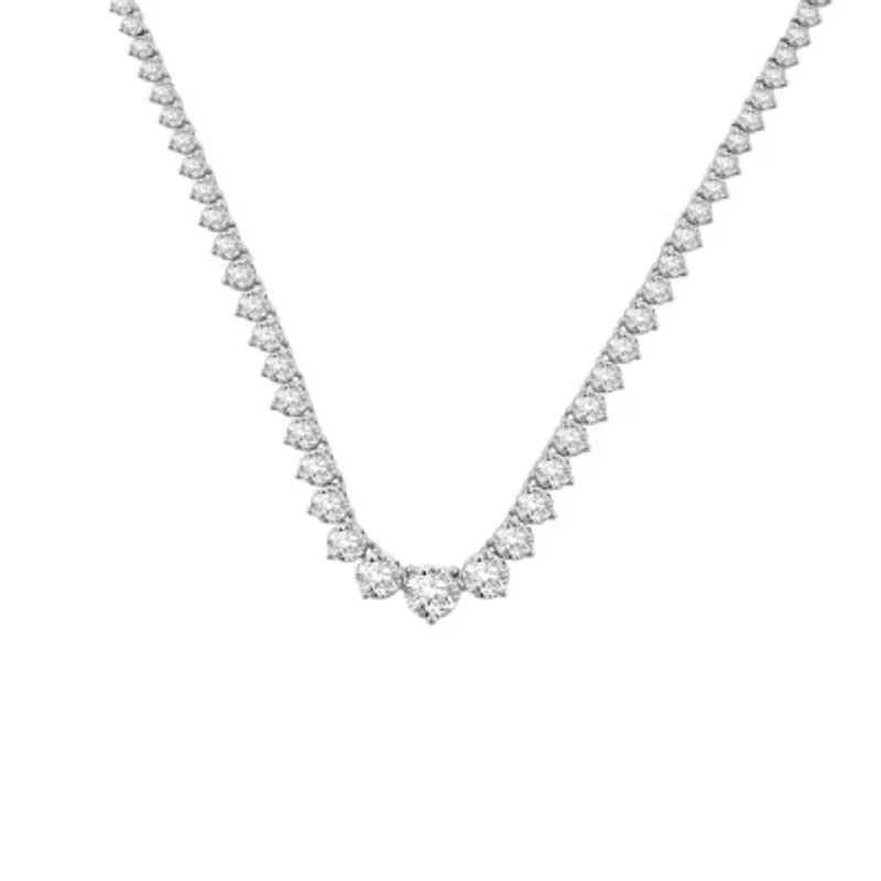 Lab Created ct. t.w. Lab Grown Diamond Graduated Necklace in 14K Gold