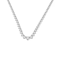 Lab Created ct. t.w. Lab Grown Diamond Graduated Necklace in 14K Gold