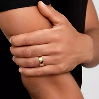 Men's Tarnish Resistant Three Line Band gold