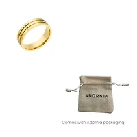 Men's Tarnish Resistant Three Line Band gold