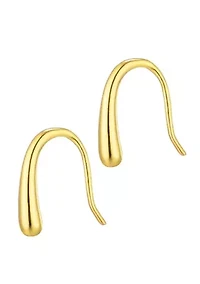 14k Gold Vermeil .925 Sterling Silver Teardrop Wire Earrings