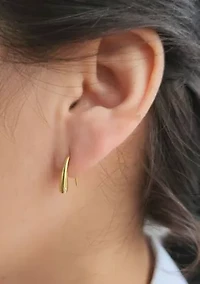 14k Gold Vermeil .925 Sterling Silver Teardrop Wire Earrings