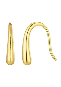 14k Gold Vermeil .925 Sterling Silver Teardrop Wire Earrings