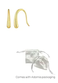 14k Gold Vermeil .925 Sterling Silver Teardrop Wire Earrings