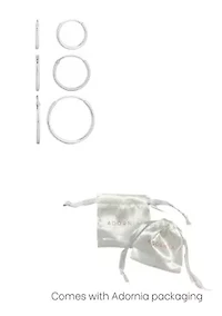 .925 Sterling Silver Set of 3 Endless Hoop Earrings