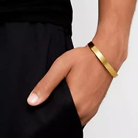 Men's Tarnish Resistant 14k Gold Plated 7mm Cuff Bracelet