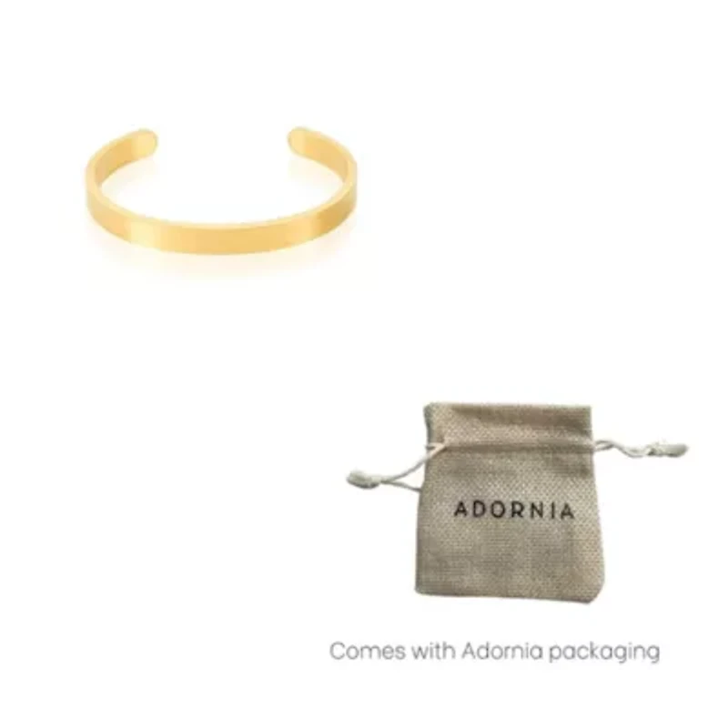 Men's Tarnish Resistant 14k Gold Plated 7mm Cuff Bracelet
