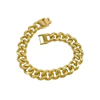Men's Tarnish Resistant 14k Gold Plated Extra Thick Cuban Chain