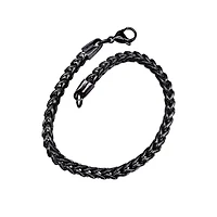 Men's Tarnish Resistant Oxidized Franco Chain Bracelet