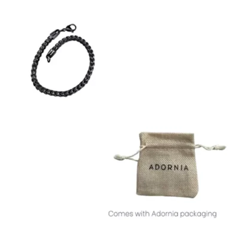 Men's Tarnish Resistant Oxidized Franco Chain Bracelet