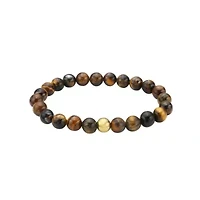 Men's Tarnish Resistant Tiger's Eye Bead Stretch Bracelet