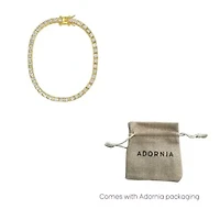 Men's 14k Gold Plated Tennis Bracelet