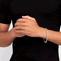 Men's Rhodium Plated Tennis Bracelet