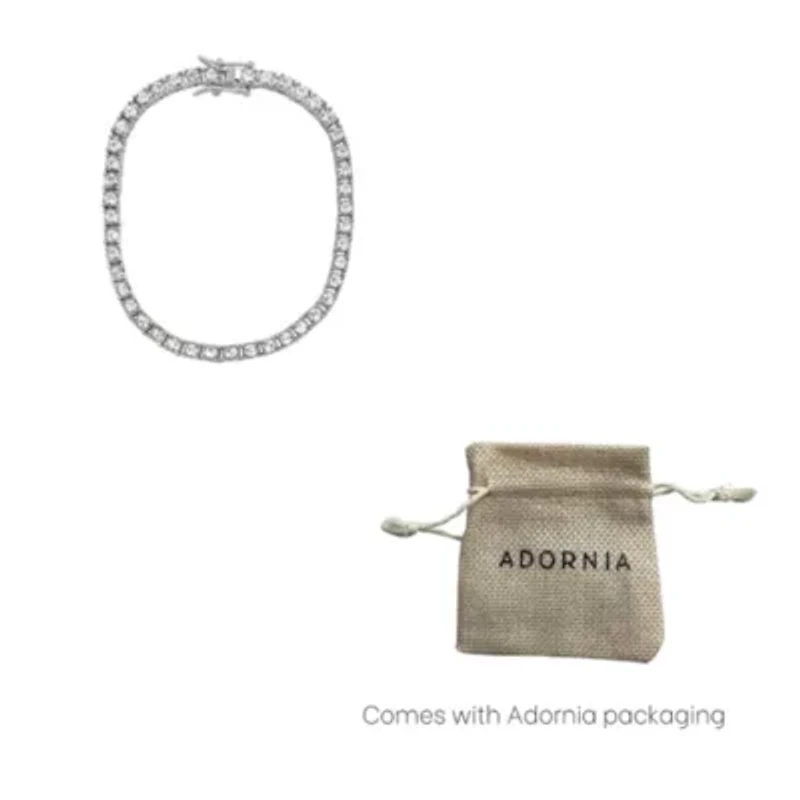 Men's Rhodium Plated Tennis Bracelet
