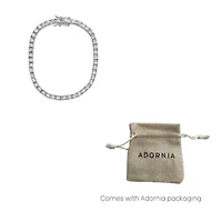 Men's Rhodium Plated Tennis Bracelet