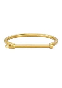 Tarnish Resistant 14k Gold Men's Screw Cuff