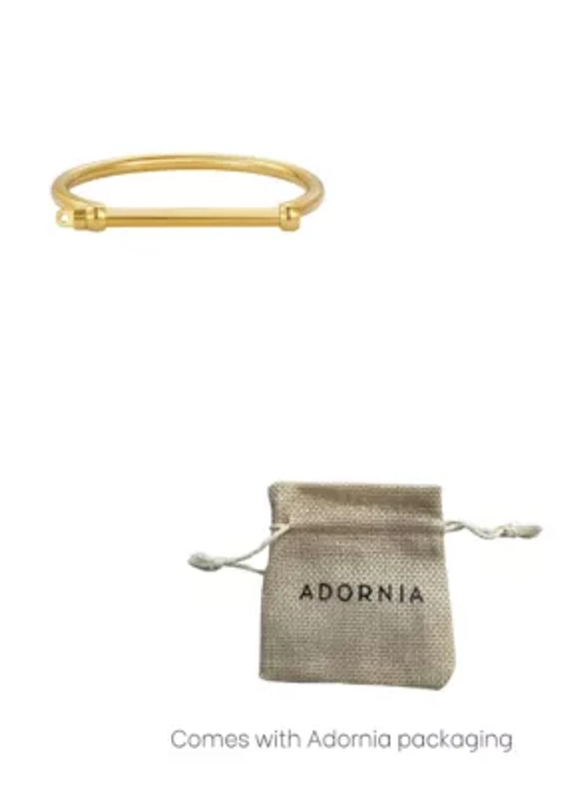 Tarnish Resistant 14k Gold Men's Screw Cuff