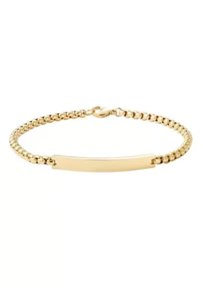 Tarnish Resistant 18k Gold Plated ID Bracelet