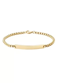 Tarnish Resistant 18k Gold Plated ID Bracelet