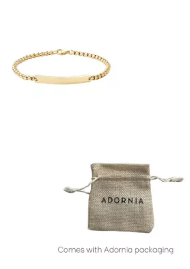 Tarnish Resistant 18k Gold Plated ID Bracelet
