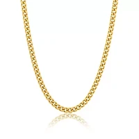 Men's Tarnish Resistant 14k Gold Plated 24 5mm Cuban Curb Chain